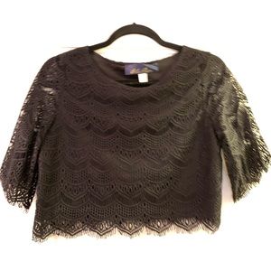 S black Lacy crop top